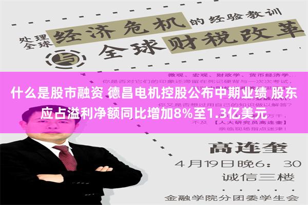 什么是股市融资 德昌电机控股公布中期业绩 股东应占溢利净额同比增加8%至1.3亿美元